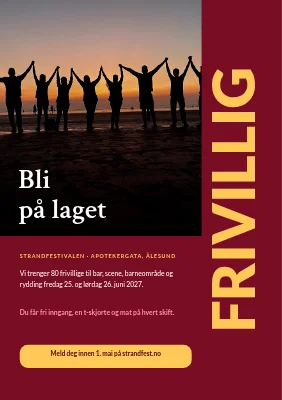Frivillige søkes — strandfestival