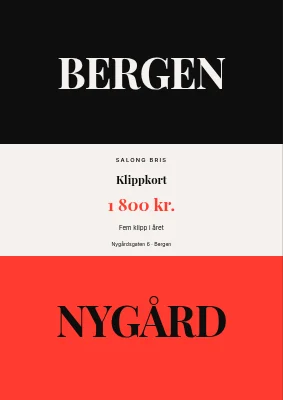 Klippekort — Salon Bris, Hvide Sande
