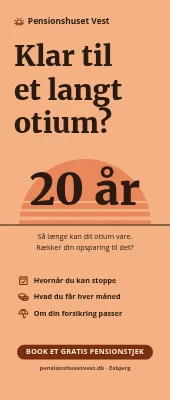 Roll-up til pensionsrådgivning — klar til et langt otium