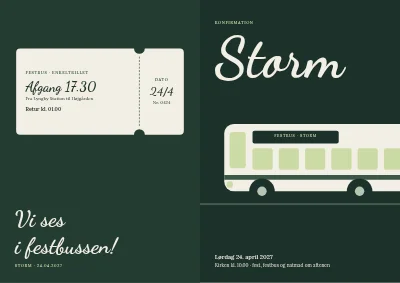 Konfirmation med festbus
