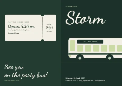Confirmation with a party bus
