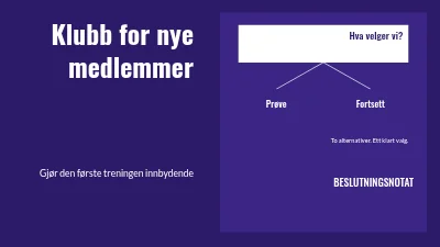 En klubb for nye medlemmer