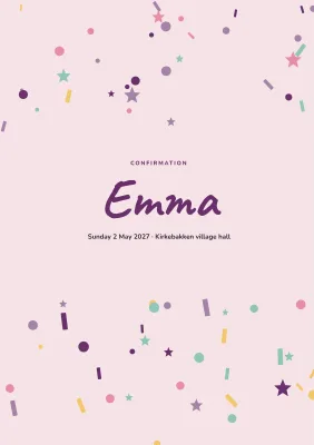Confirmation party programme with songs – 8 pages