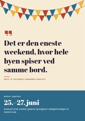 Byfest i Ebeltoft med langbord