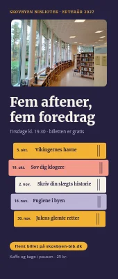 Roll-up til bibliotek — efterårets foredrag