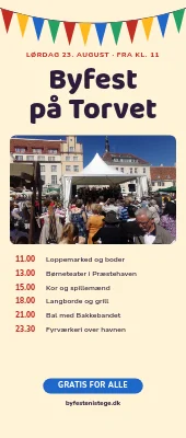 Roll-up til byfest — fest på torvet
