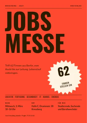 Jobmesse — großer Aufkleber