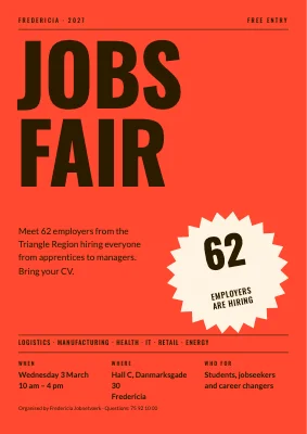 Jobs fair — big sticker