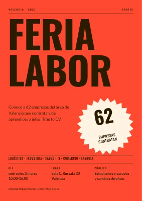 Feria de empleo — pegatina grande