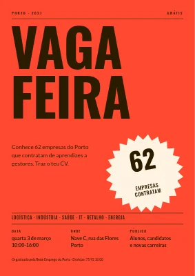 Feira de emprego — autocolante grande