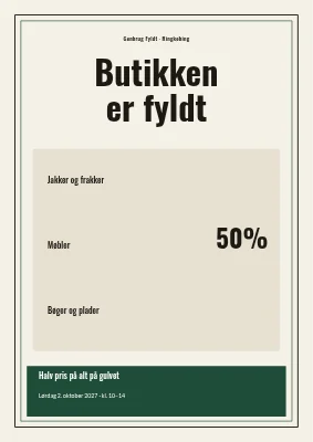 Fyldt genbrugsbutik i Ringkøbing