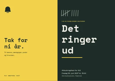 Afslutning på 9. klasse