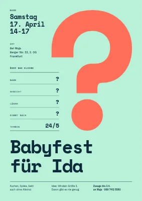 Babyparty — das große Fragezeichen