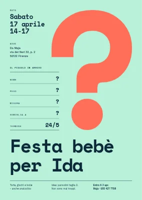Baby shower — il grande punto interrogativo