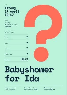 Babyshower — det store spørsmålstegnet