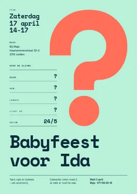 Babyshower — het grote vraagteken