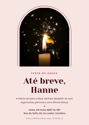 Festa de despedida — até breve