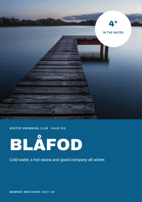 Member brochure for a winter swimming club – 8 pages