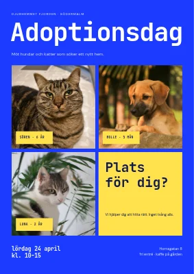 Adoptionsdag på djurhemmet