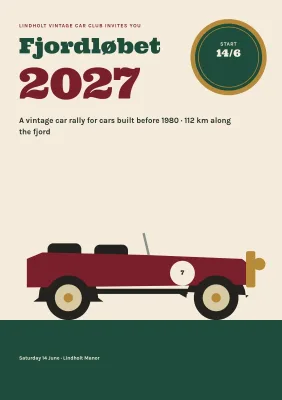 Programme for a vintage car rally – 12 pages