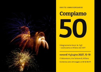 Anniversario dell'azienda — fuochi d'artificio e banda gialla