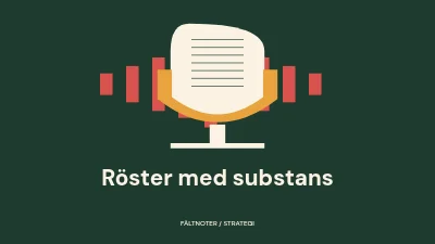 Röster med substans