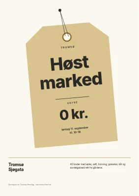 Høstmarked på Frederiksberg — prislapp
