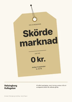 Skördemarknad på Frederiksberg — prislapp