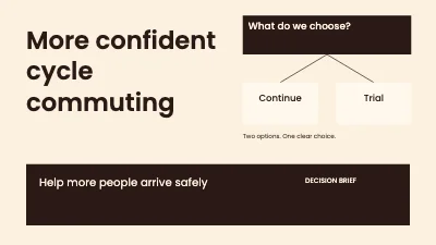 Page 1 of More confident cycle commuting