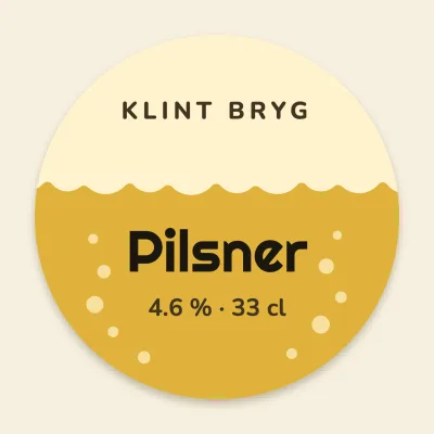 Pilsner with a head