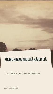 Kolme kuvaa yhdeltä kävelyltä · Diagonaalinen folio