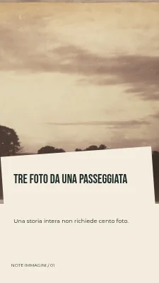 Tre immagini da una sola passeggiata · Folio diagonale