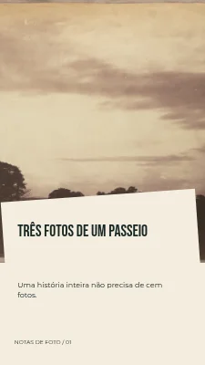 Três fotografias de um só passeio · Fólio diagonal