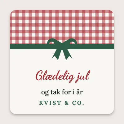 Glædelig jul med tern og sløjfe