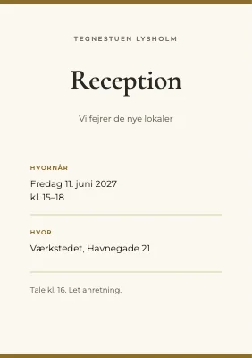 Reception i tegnestuen