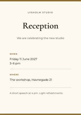 Studio reception