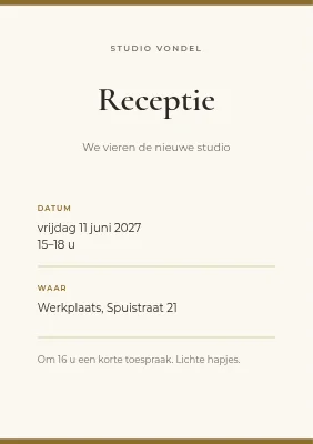 Studio-receptie