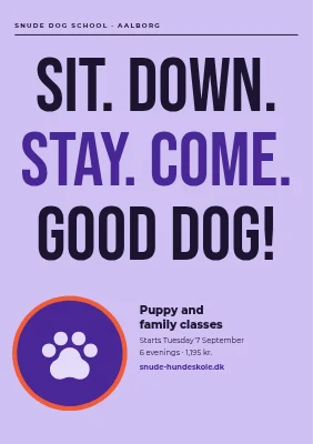 Dog school with puppy classes in Aalborg