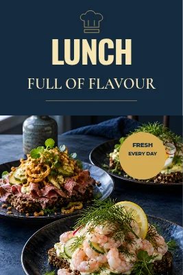 FROKOST — Lunch pavement sign