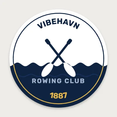 The rowing club seal with oars