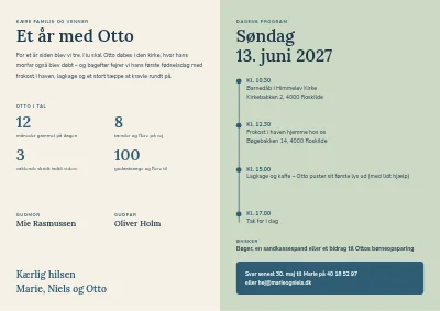 Side 2 af Dåb og 1-års fødselsdag