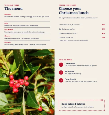 Seite 2 von Christmas lunch: menu and booking