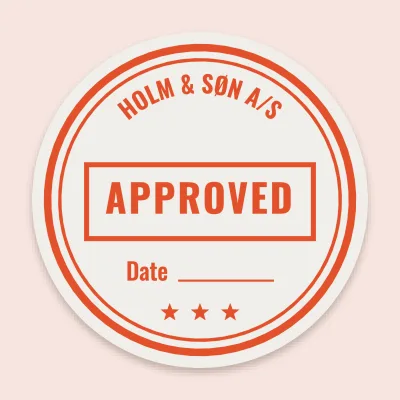 The approved stamp