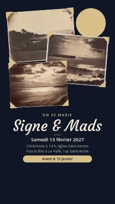 Mariage d'hiver sur la côte ouest — collage