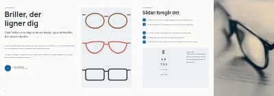 Side 2–3 af Brillekatalog for optiker – 12 sider