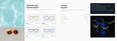 Pages 10–11 of Eyewear catalogue for an optician – 12 pages