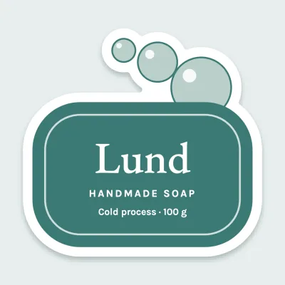 The soap bar with bubbles