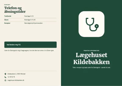 Lægehus: praktisk information