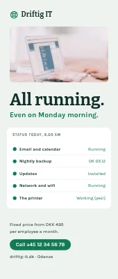 IT support roll-up — all systems running