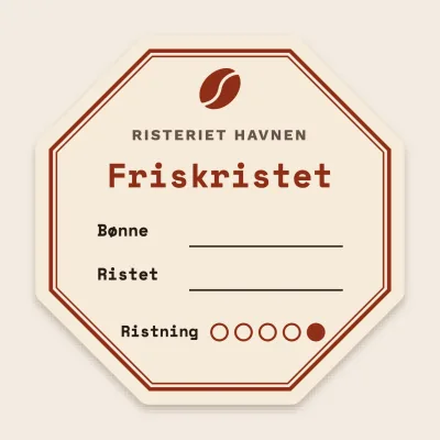 Ristedato til kaffeposen